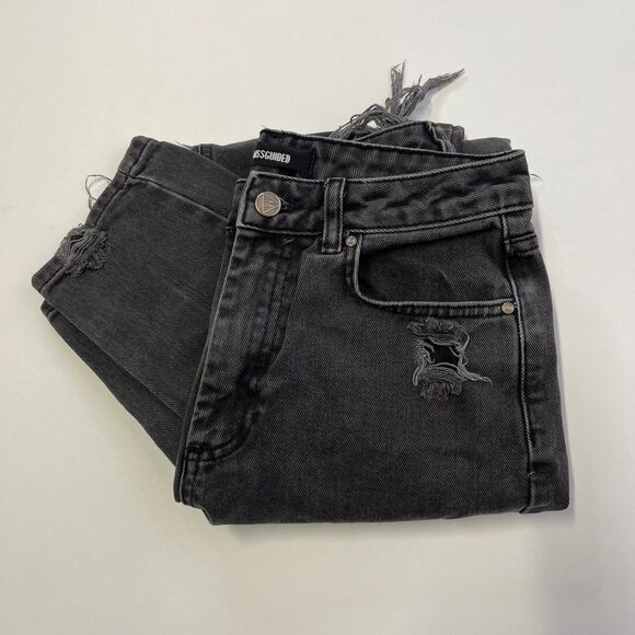 Missguided Womens Heavy Distressed Ripped Dark Gray Pants, Missguided Size‎ 485 - Picture 1 of 11
